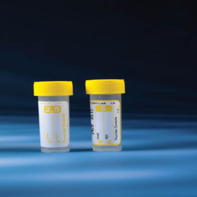 Blood Collection Tubes 2.5ML & 5ML Screw Cap-Flat Bottom-Fluoride Oxalate